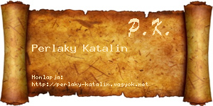 Perlaky Katalin névjegykártya