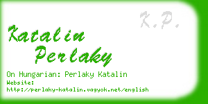 katalin perlaky business card